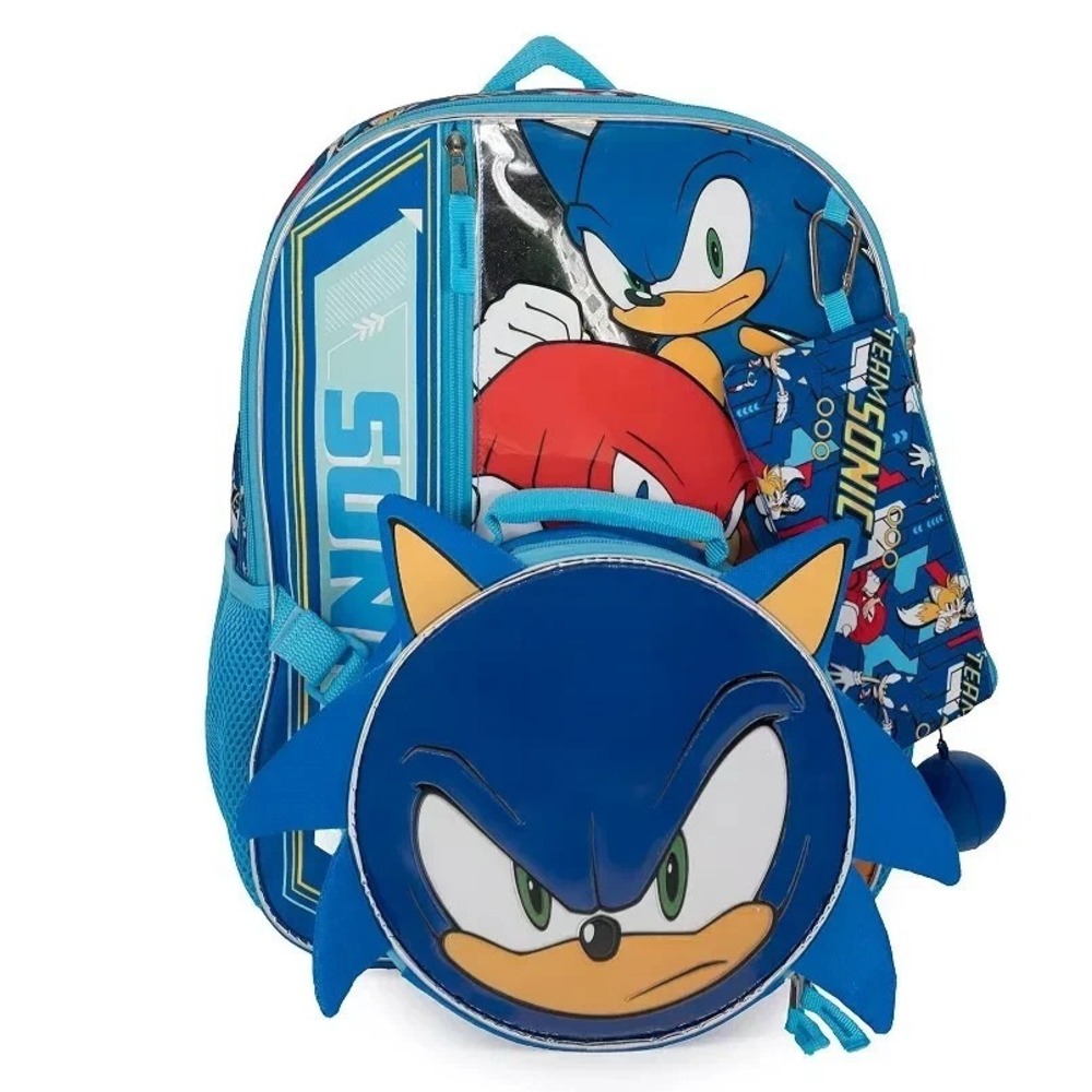 Sonic‎ The Hedgehog 5 Piece Backpack & Lunch Box Set